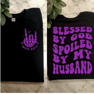 Wife shirt blessed by God and spoiled by my husband cute popular trending